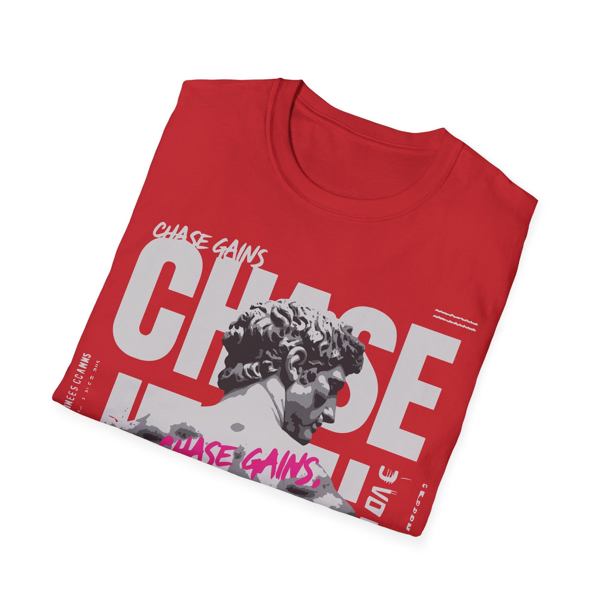 Chase Gains Unisex Softstyle T-Shirt - Motivational Gym Wear, Fitness Apparel, Inspirational Gift, Workout Tee, Active Lifestyle Shirt