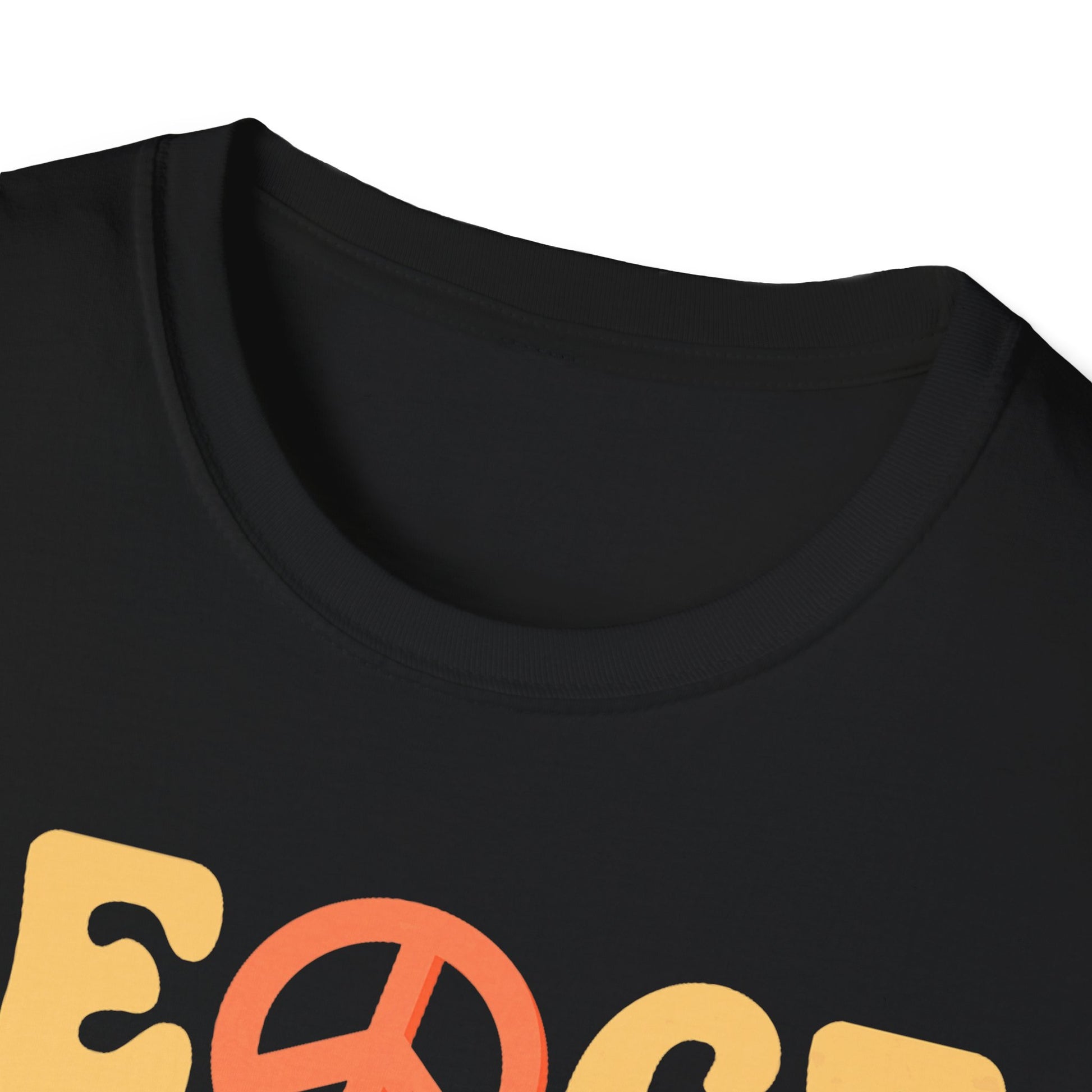 Retro Peace Love Rock n' Roll T-Shirt, Unisex Graphic Tee for Music Lovers, Perfect for Concerts, Festivals, and Casual Days