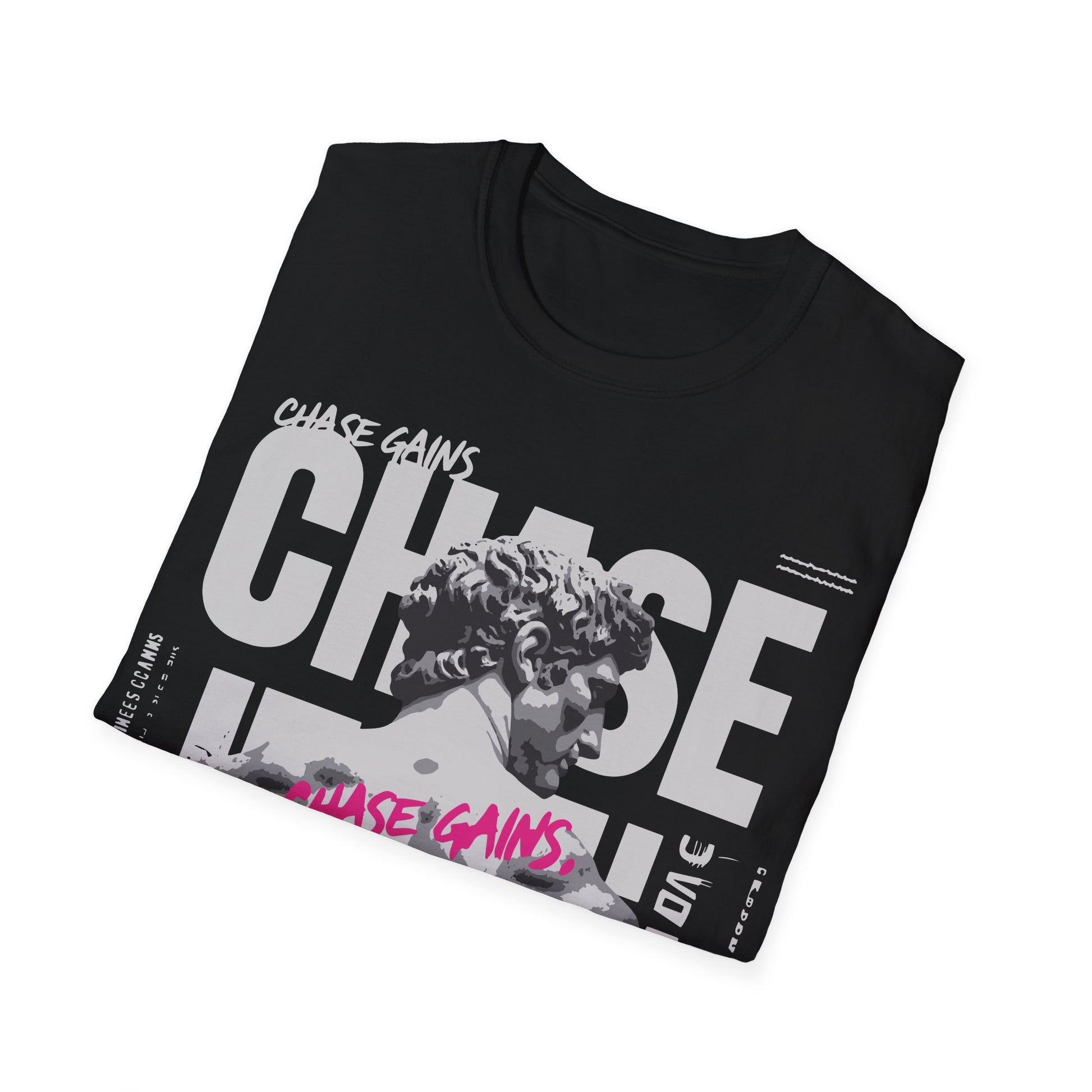 Chase Gains Unisex Softstyle T-Shirt - Motivational Gym Wear, Fitness Apparel, Inspirational Gift, Workout Tee, Active Lifestyle Shirt