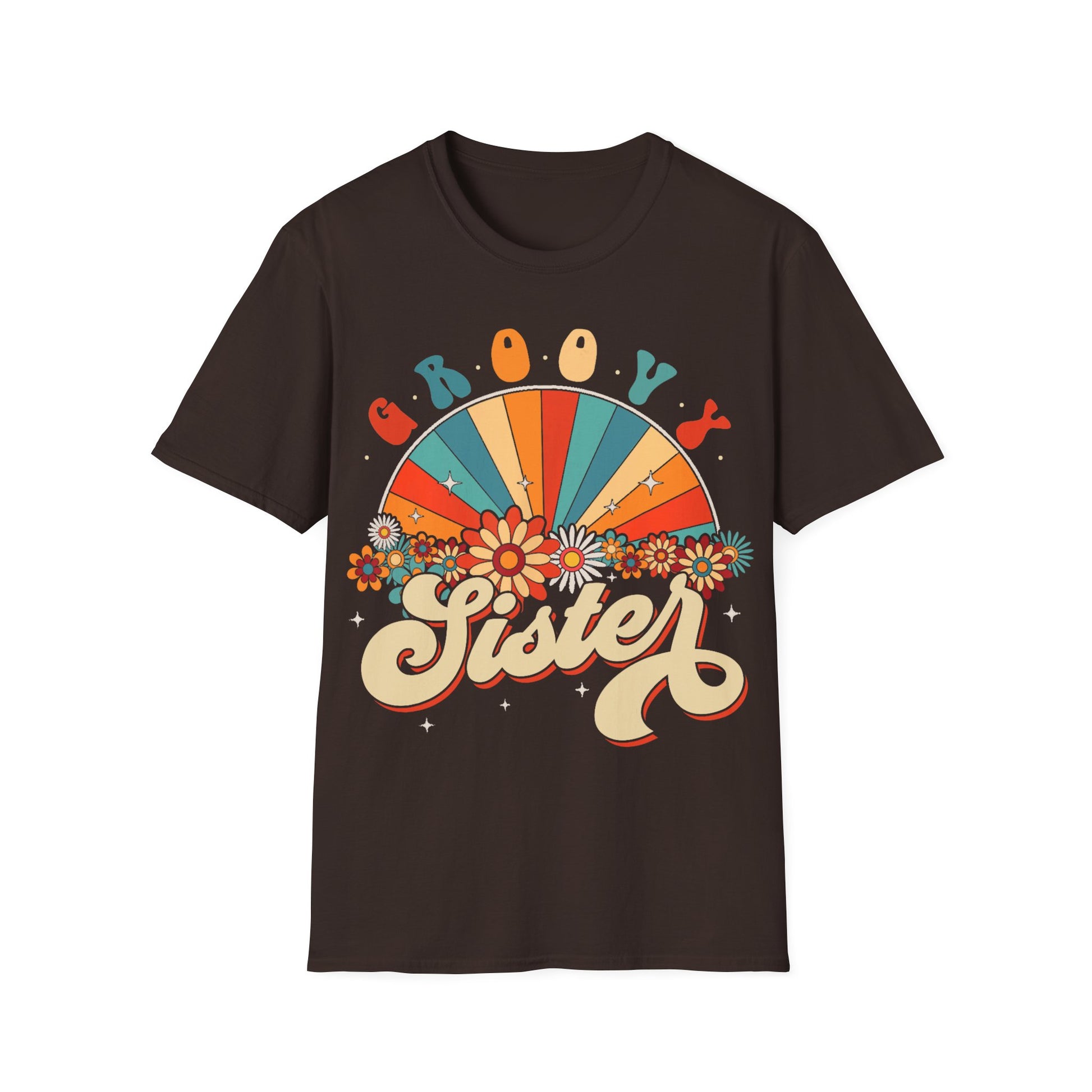 Groovy Sister T-Shirt, Vintage Graphic Tee, Gifts for Sisters, Retro Style Apparel, Casual Wear, Summer Outfits, Birthday Gift