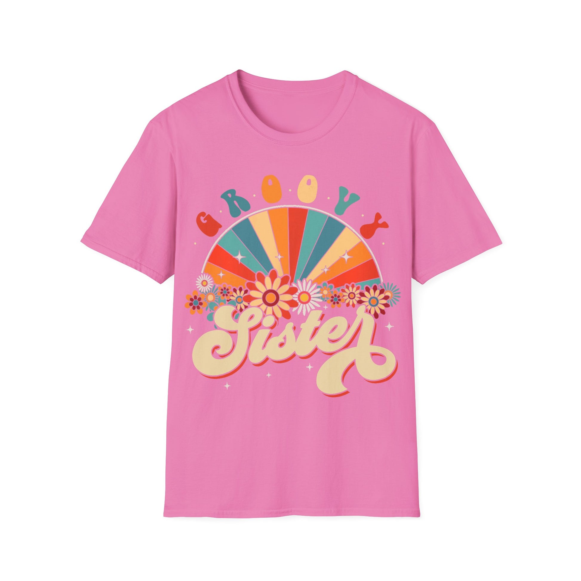Groovy Sister T-Shirt, Vintage Graphic Tee, Gifts for Sisters, Retro Style Apparel, Casual Wear, Summer Outfits, Birthday Gift