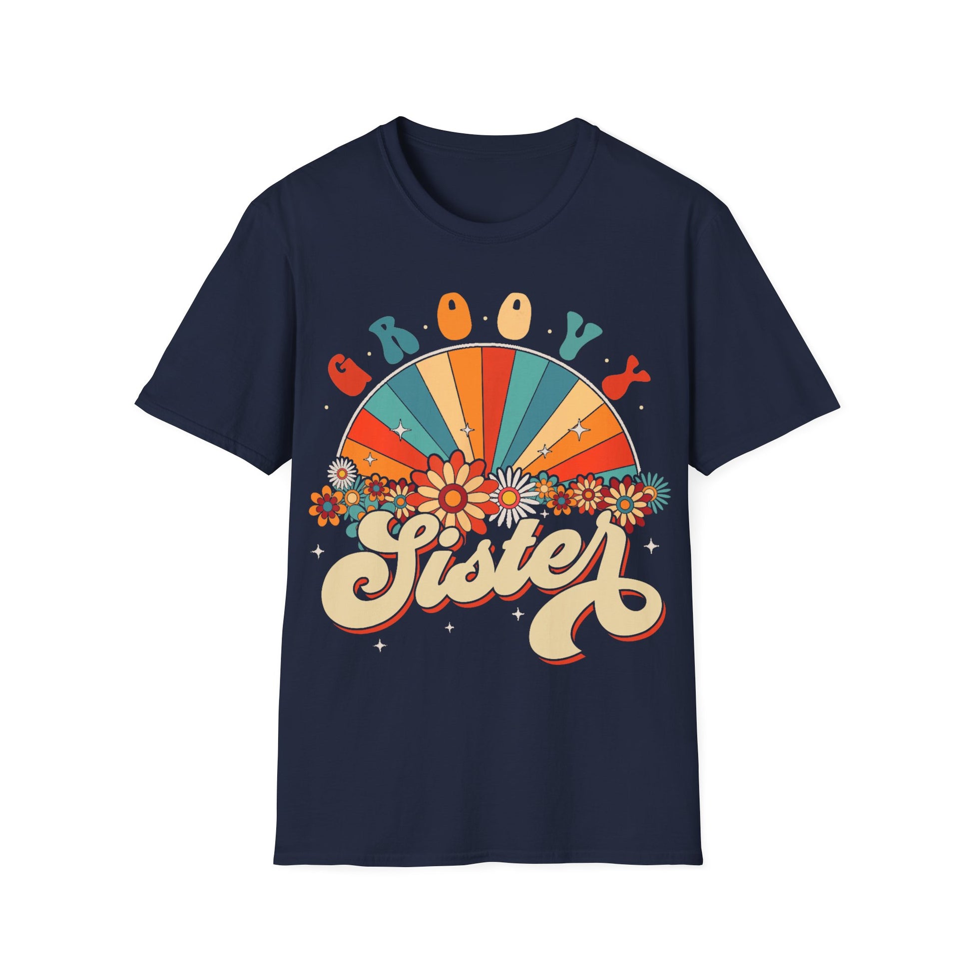 Groovy Sister T-Shirt, Vintage Graphic Tee, Gifts for Sisters, Retro Style Apparel, Casual Wear, Summer Outfits, Birthday Gift