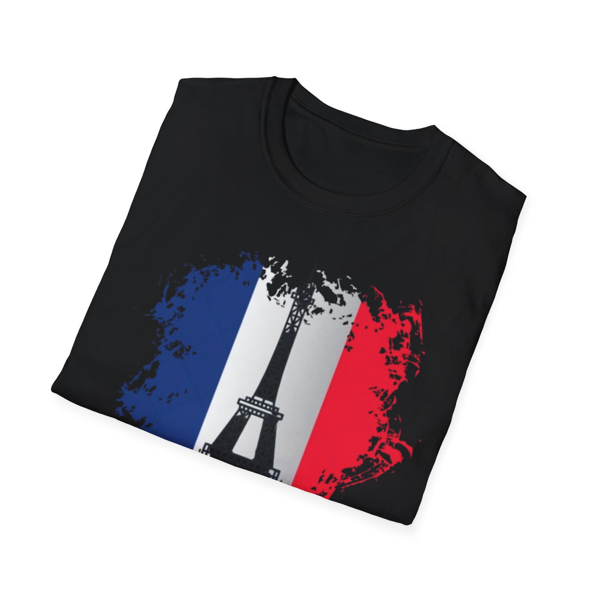 Paris Eiffel Tower Graphic Tee, Unisex T-Shirt for Travelers, Parisian Style Shirt, French Gift, Vacation Outfit