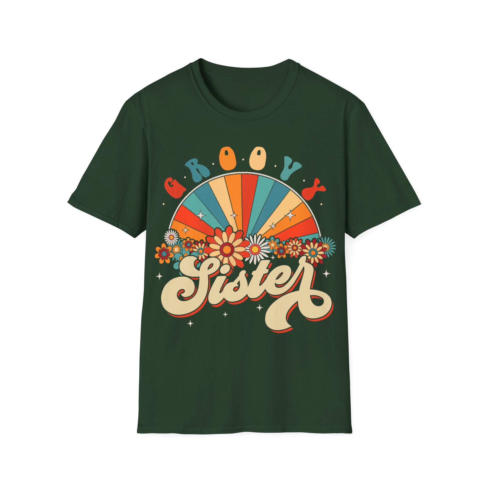 Groovy Sister T-Shirt, Vintage Graphic Tee, Gifts for Sisters, Retro Style Apparel, Casual Wear, Summer Outfits, Birthday Gift