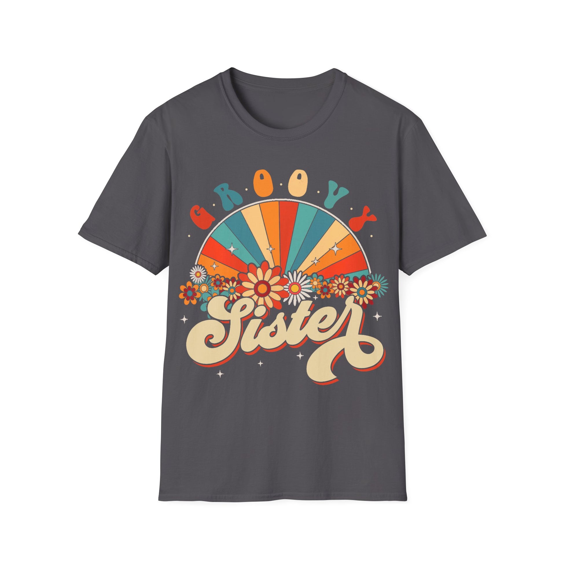 Groovy Sister T-Shirt, Vintage Graphic Tee, Gifts for Sisters, Retro Style Apparel, Casual Wear, Summer Outfits, Birthday Gift