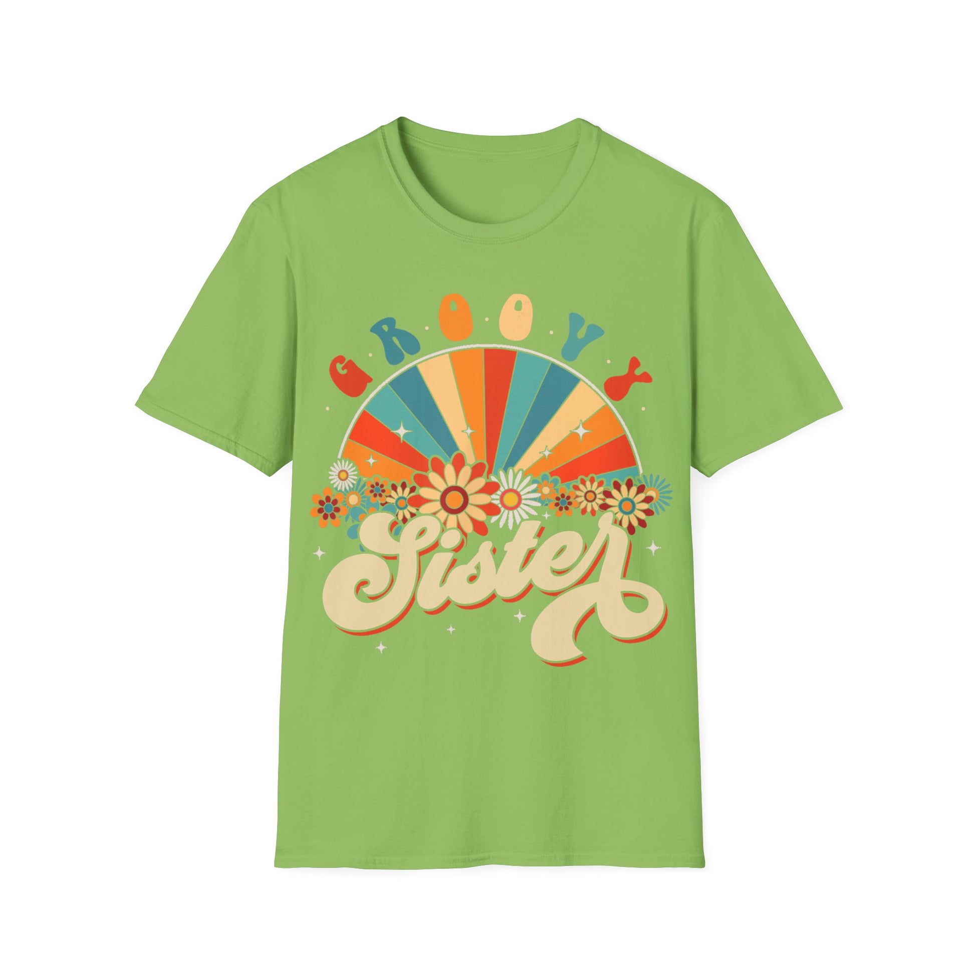 Groovy Sister T-Shirt, Vintage Graphic Tee, Gifts for Sisters, Retro Style Apparel, Casual Wear, Summer Outfits, Birthday Gift