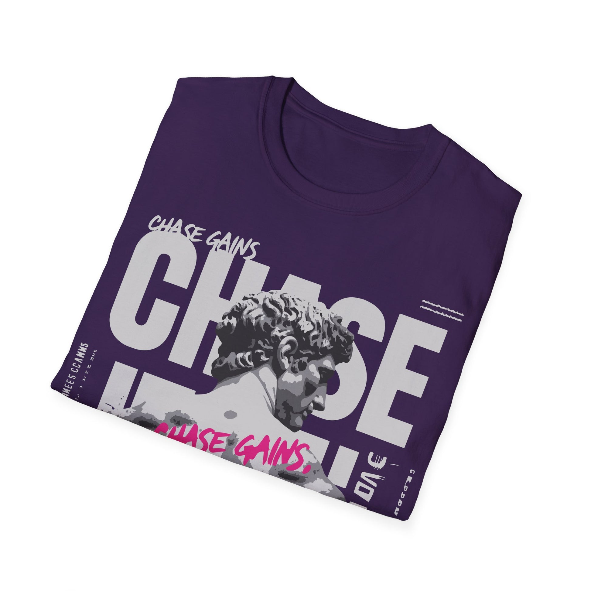 Chase Gains Unisex Softstyle T-Shirt - Motivational Gym Wear, Fitness Apparel, Inspirational Gift, Workout Tee, Active Lifestyle Shirt
