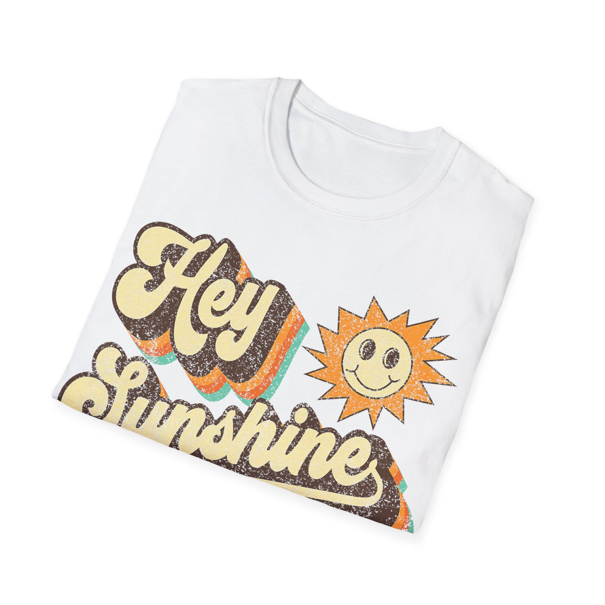 Hey Sunshine Vintage Unisex T-Shirt, Retro Clothing, Summer Tee, Gift for Her, Warm Weather Apparel, Festival Fashion