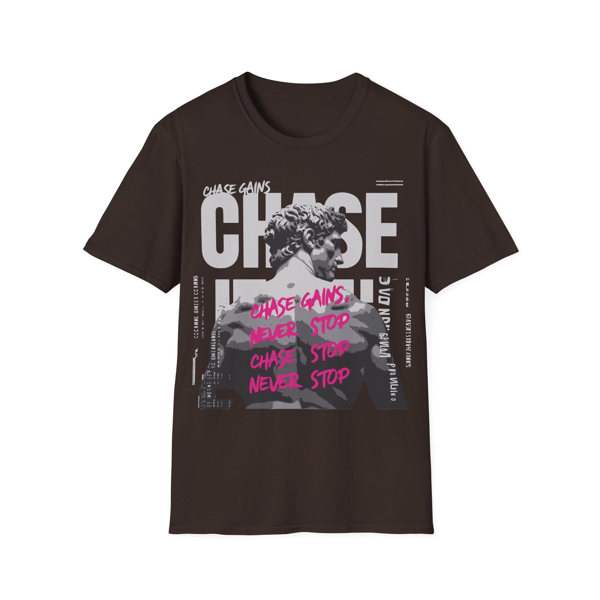 Chase Gains Unisex Softstyle T-Shirt - Motivational Gym Wear, Fitness Apparel, Inspirational Gift, Workout Tee, Active Lifestyle Shirt