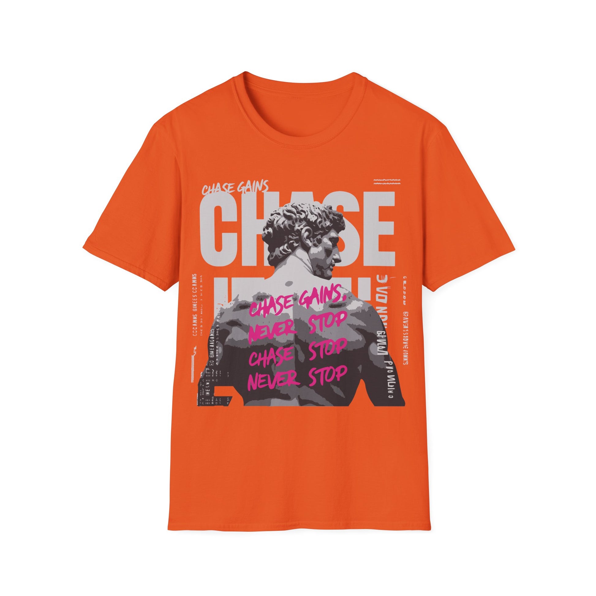 Chase Gains Unisex Softstyle T-Shirt - Motivational Gym Wear, Fitness Apparel, Inspirational Gift, Workout Tee, Active Lifestyle Shirt