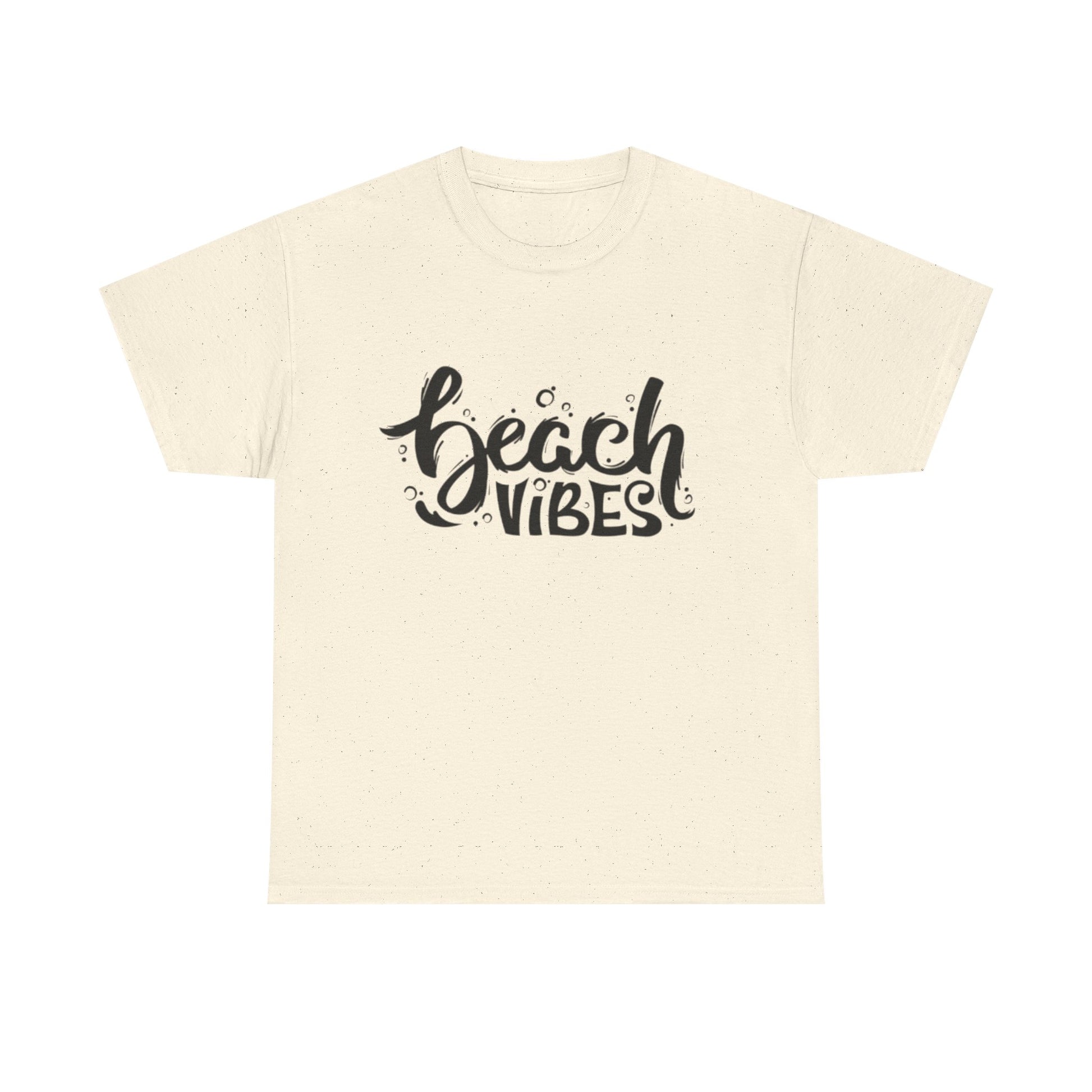 Beach Vibes Unisex Heavy Cotton Tee - Casual Summer Apparel, Beach Outfit, Gift for Ocean Lovers, Relaxed Fits, Vacation Wear