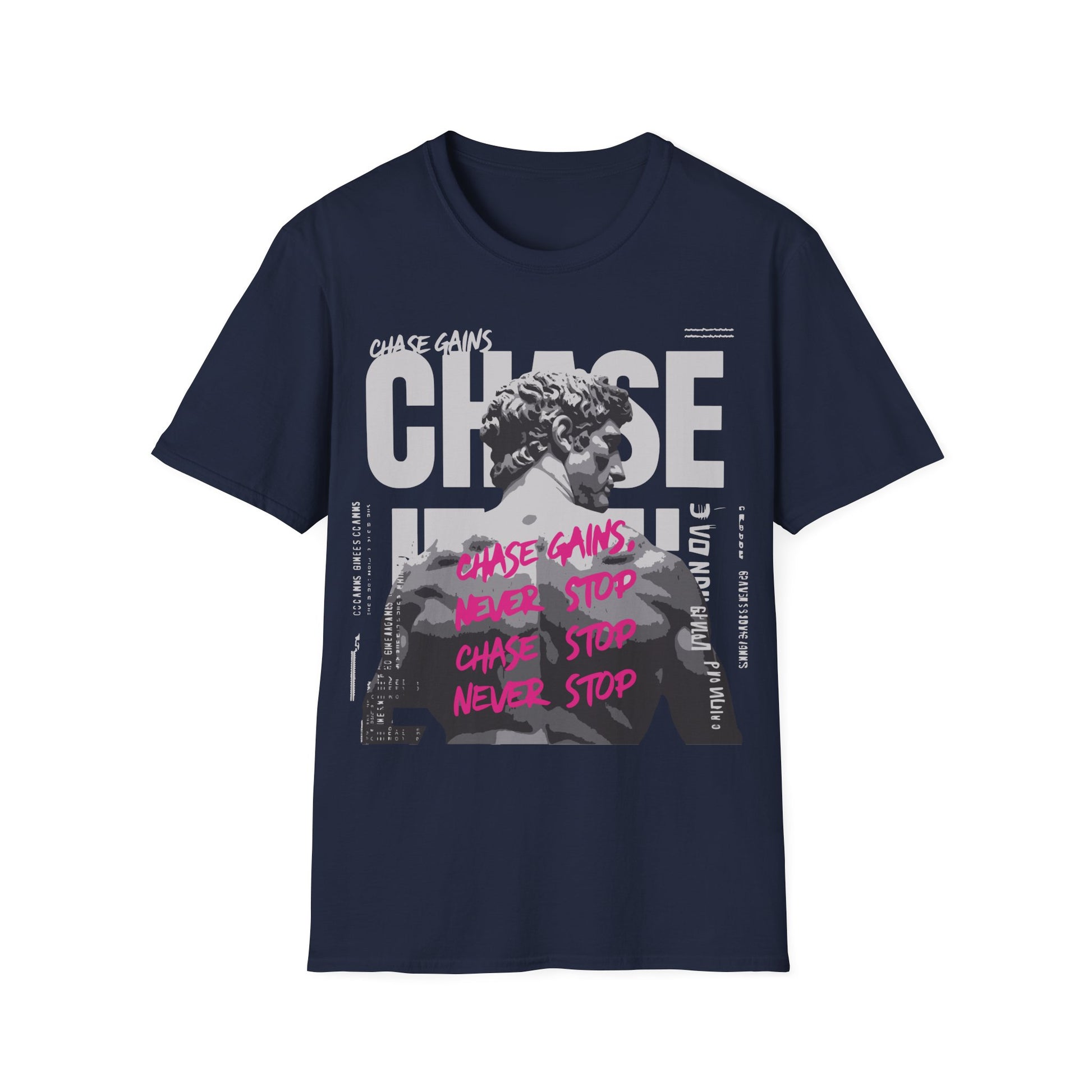 Chase Gains Unisex Softstyle T-Shirt - Motivational Gym Wear, Fitness Apparel, Inspirational Gift, Workout Tee, Active Lifestyle Shirt