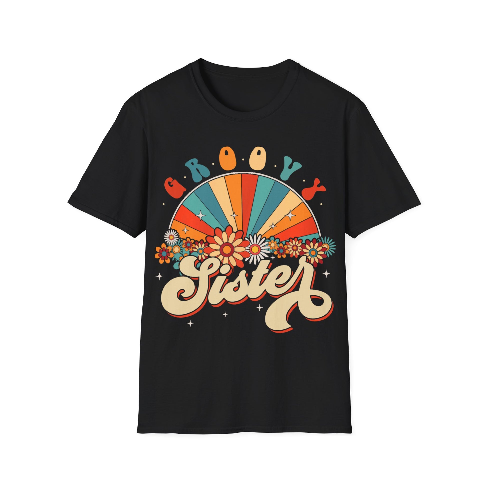 Groovy Sister T-Shirt, Vintage Graphic Tee, Gifts for Sisters, Retro Style Apparel, Casual Wear, Summer Outfits, Birthday Gift