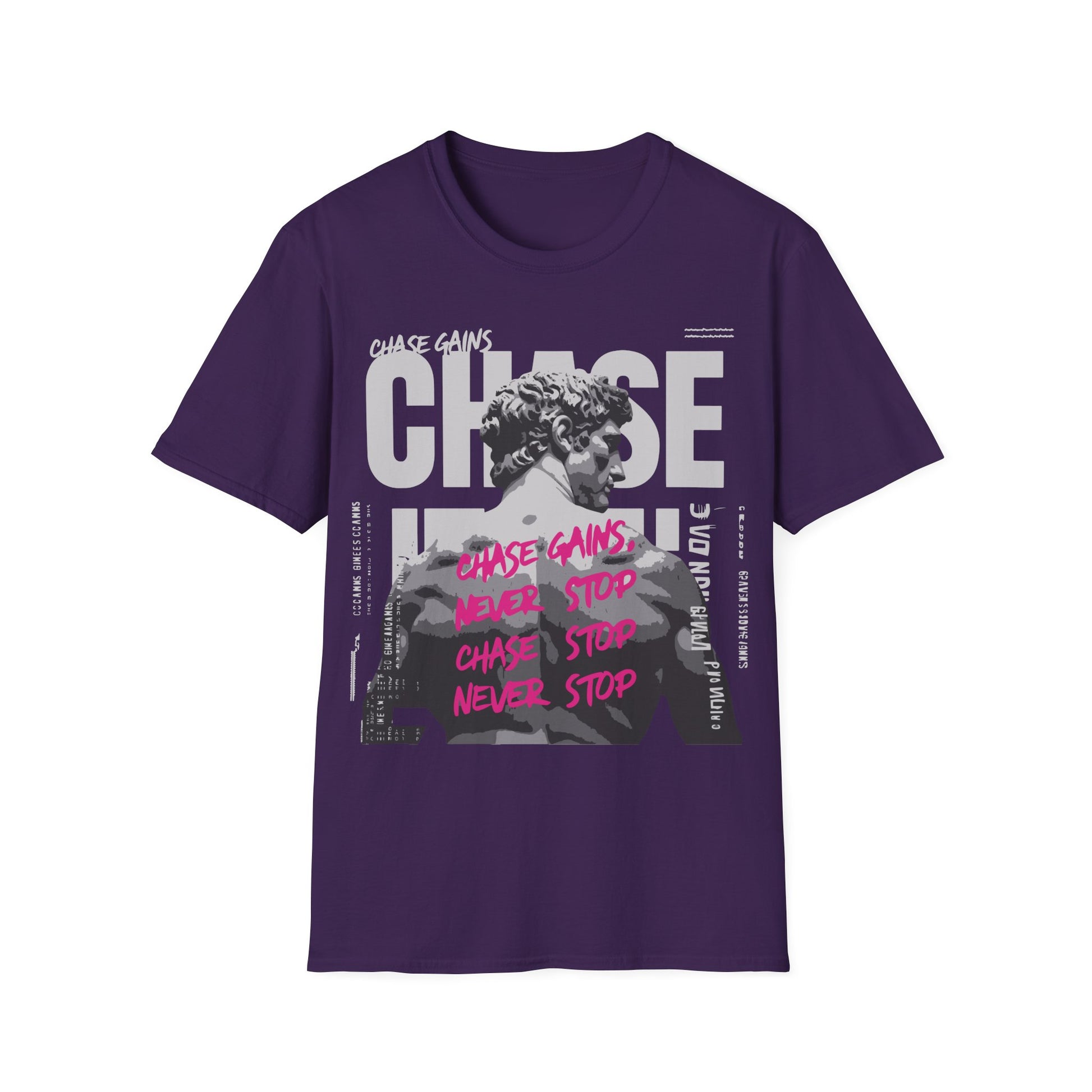Chase Gains Unisex Softstyle T-Shirt - Motivational Gym Wear, Fitness Apparel, Inspirational Gift, Workout Tee, Active Lifestyle Shirt