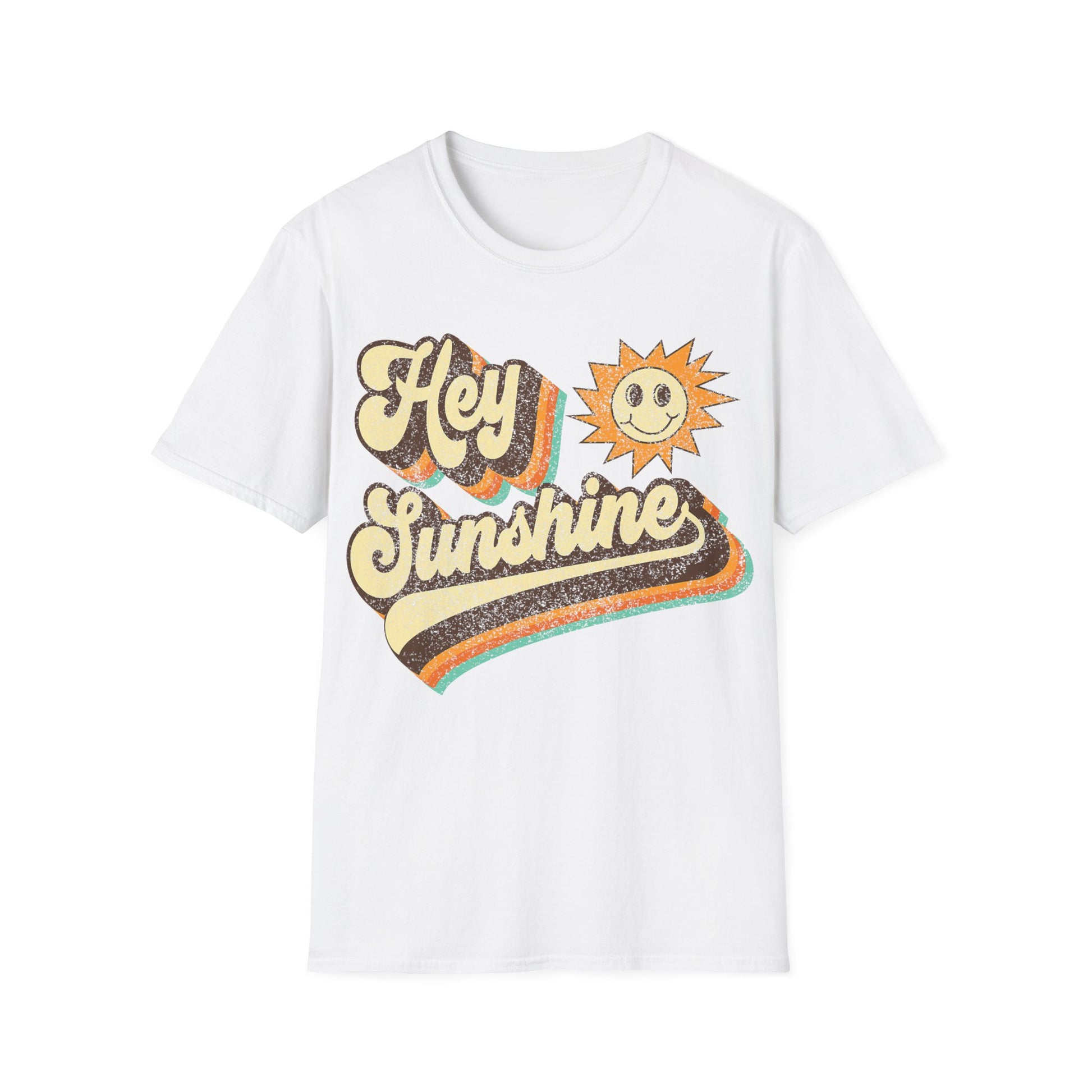 Hey Sunshine Vintage Unisex T-Shirt, Retro Clothing, Summer Tee, Gift for Her, Warm Weather Apparel, Festival Fashion