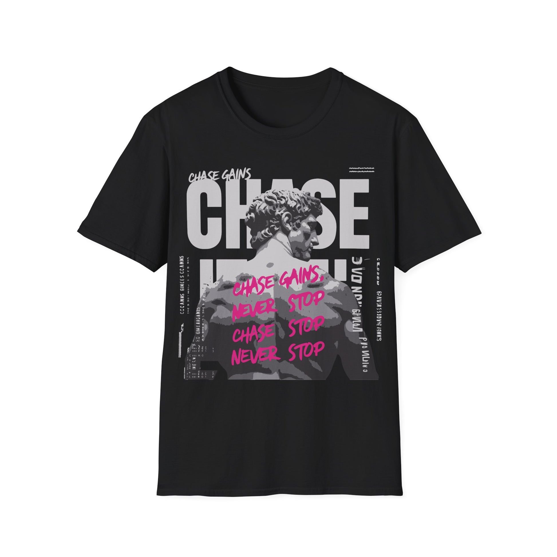 Chase Gains Unisex Softstyle T-Shirt - Motivational Gym Wear, Fitness Apparel, Inspirational Gift, Workout Tee, Active Lifestyle Shirt