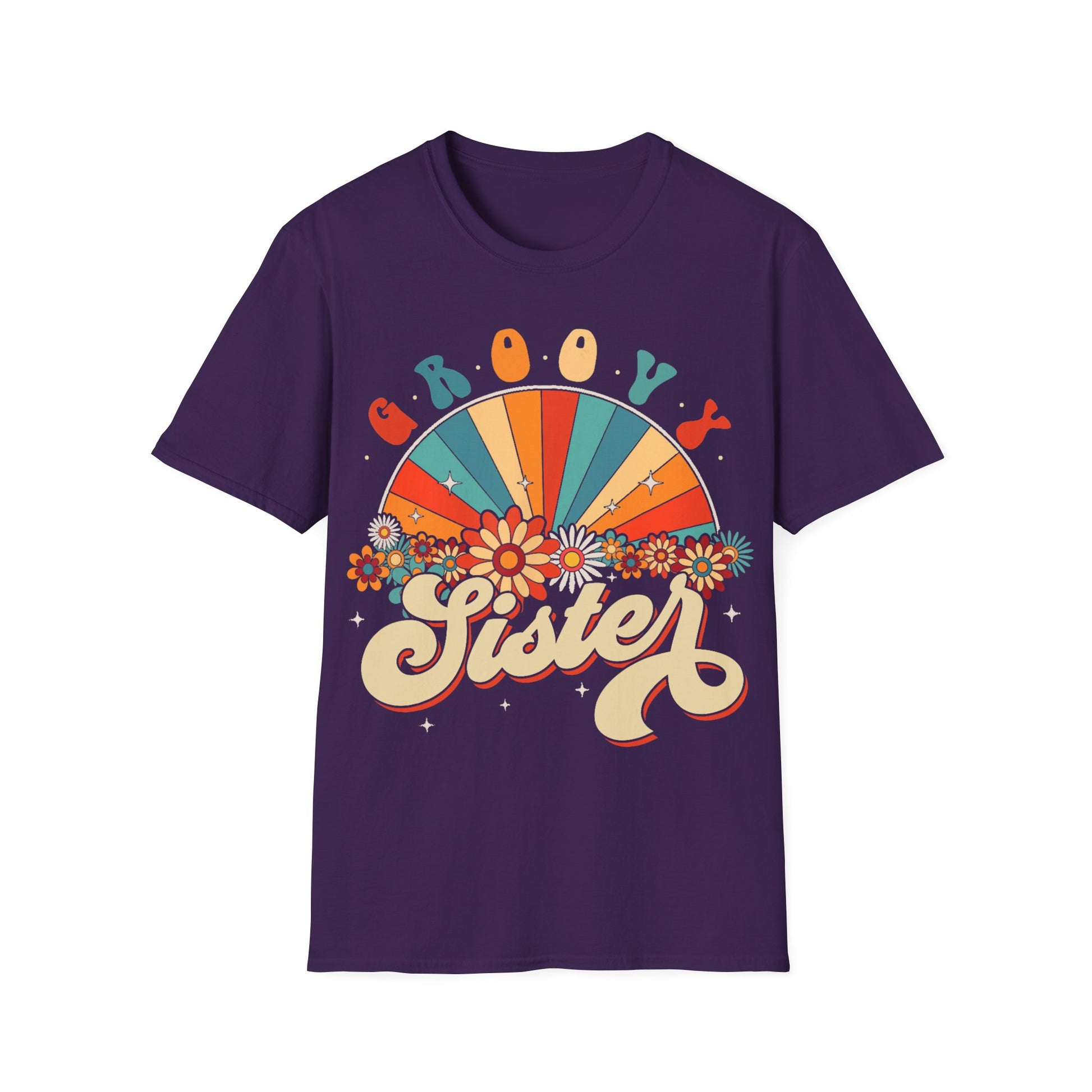 Groovy Sister T-Shirt, Vintage Graphic Tee, Gifts for Sisters, Retro Style Apparel, Casual Wear, Summer Outfits, Birthday Gift