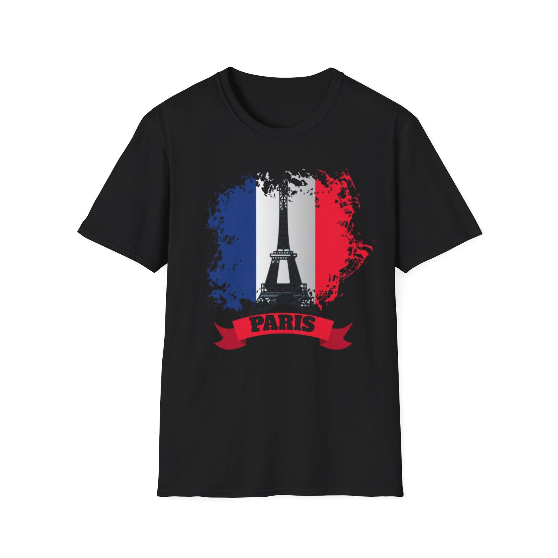 Paris Eiffel Tower Graphic Tee, Unisex T-Shirt for Travelers, Parisian Style Shirt, French Gift, Vacation Outfit