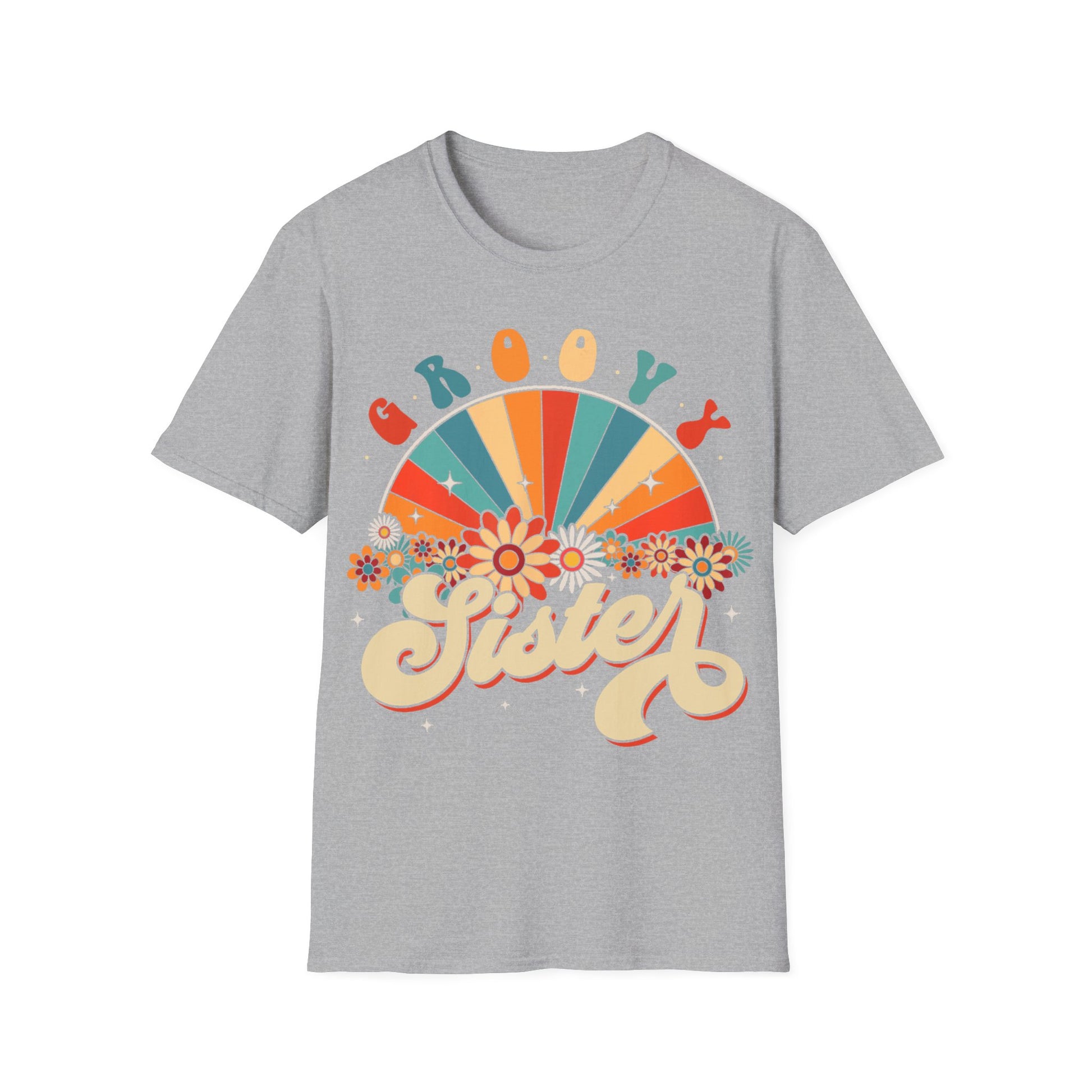 Groovy Sister T-Shirt, Vintage Graphic Tee, Gifts for Sisters, Retro Style Apparel, Casual Wear, Summer Outfits, Birthday Gift